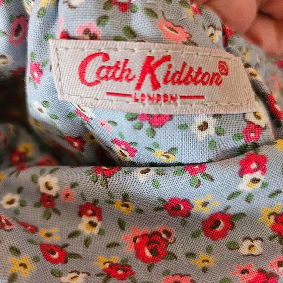 Cath Kidston Floral Embroidered Linen Handbag Purse - Picture 2 of 11